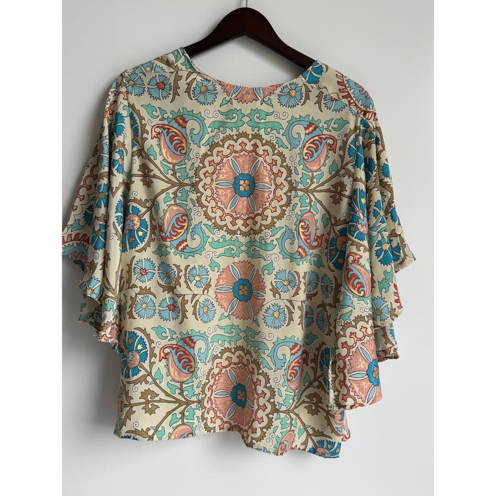 Karma Highway One Size Kimono Oversized Floral Boho Print Open Front Cover Up - Picture 4 of 7